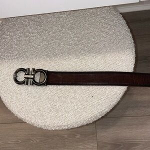 Men’s Salvatore Ferragamo Suede Skin Belt